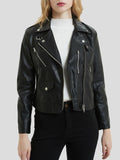 Lapel Collar Button Motorcycle PU Short Leather Jacket Shopvhs.com