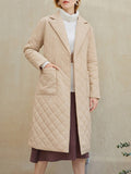 Lapel Pocket Mid-Length Cotton Coat Shopvhs.com