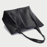 Large-Capacity Leather Solid Color Handbag Shopvhs.com