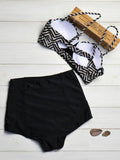 Leaf Printed High Waist Two Piece Swimsuits Shopvhs.com