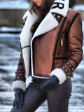 Letter Zipper Sheep Cake Wool Composite Leather Jacket Shopvhs.com