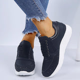 Lightweight Rhinestone Deco Lace Up Sneakers Shopvhs.com