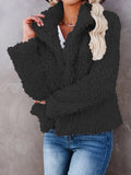 Long Sleeve Lamb Wool Crop Coat Shopvhs.com