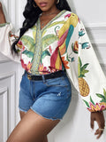 Loose Bohemian Print Long Sleeve Blouse Shopvhs.com