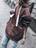 Loose Pocket Long Sleeve Hoodie Shopvhs.com