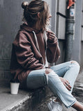 Loose Pocket Long Sleeve Hoodie Shopvhs.com