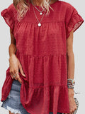 Loose Polka Dot Ruffle Sleeve Blouse Shopvhs.com