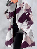 Loose Retro Print Lapel Woolen Coat Shopvhs.com