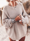 Loose Round Neck Long Sleeve Sweater