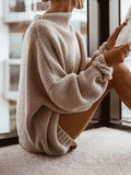 Loose Round Neck Long Sleeve Sweater Shopvhs.com