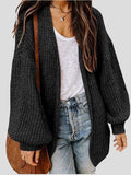 Loose Solid Long Sleeve Sweater Cardigan