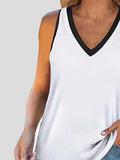 Loose Solid Sleeveless V-neck Vest Shopvhs.com