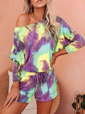 Loose Tie-Dye Printing Home Wear Casual Suit