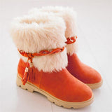 Low Heel Round Toe Snow Boots