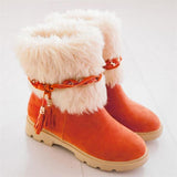 Low Heel Round Toe Snow Boots Shopvhs.com