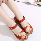 Low-Top Non-Slip Soft-Soled Leaf Pattern Buckle Sandals Shopvhs.com