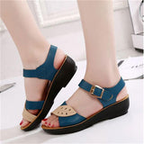 Low-Top Non-Slip Soft-Soled Leaf Pattern Buckle Sandals Shopvhs.com