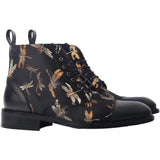 Men'S Vintage Flower Stitched Low Heel Martin Boots Shopvhs.com