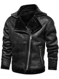 Men'S Winter Thermal Fur Leather Jacket Outerwear Shopvhs.com