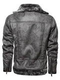 Men'S Winter Thermal Fur Leather Jacket Outerwear Shopvhs.com