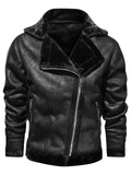 Men'S Winter Thermal Fur Leather Jacket Outerwear Shopvhs.com