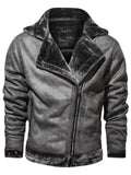 Men'S Winter Thermal Fur Leather Jacket Outerwear Shopvhs.com