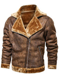 Men'S Winter Thermal Fur Leather Jacket Outerwear Shopvhs.com