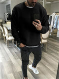 Minimalist Loose Casual O Neck Solid Color Sweater Shopvhs.com