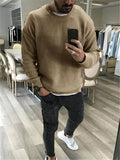 Minimalist Loose Casual O Neck Solid Color Sweater Shopvhs.com