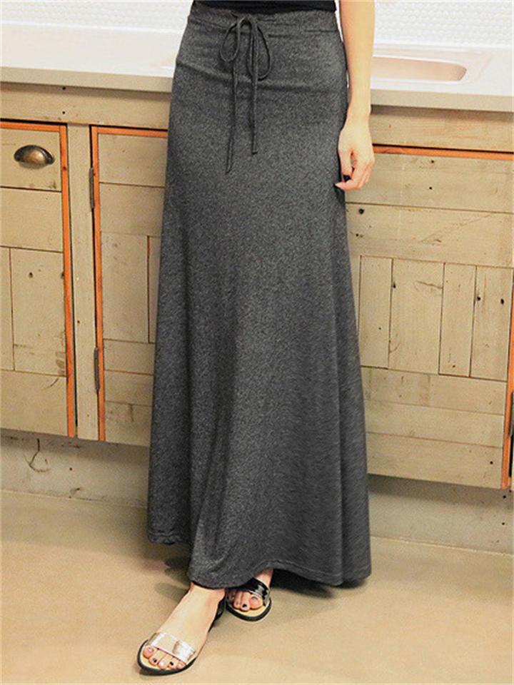 Modal Strap Solid Color Slim Skirt Shopvhs.com