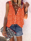 One-breasted Casual Loose Print Tank Top Shopvhs.com
