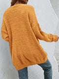 Open Front Knitted Solid Color Sweater Coat With Pockets Shopvhs.com