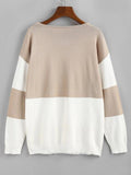 Openwork Colorblock Sweater Shopvhs.com