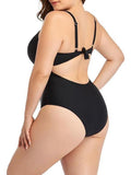 Oversized Mesh Hollow Plain One-piece Swimsuit Shopvhs.com