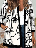 Personalized Print Cardigan Casual Coat Shopvhs.com