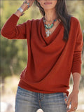 Pile Collar Solid Plush Long Sleeve T-Shirts Shopvhs.com