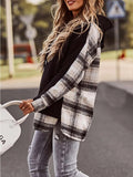 Plaid Paneled Pullover Long Sleeve Hoody Shopvhs.com