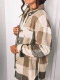 Plaid Pocket Button Long Sleeve Shirt Coat Shopvhs.com