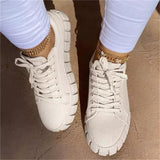 Plus Size Round Toe Lace-Up Canvas Shoes Shopvhs.com