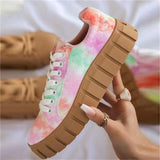 Plus Size Round Toe Lace-Up Canvas Shoes Shopvhs.com