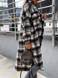 Pocket Button Plaid Shirt Long Coat Shopvhs.com