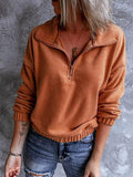 Polar Fleece Stand Collar Zipper Long Sleeves Hoodie Shopvhs.com