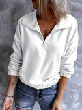 Polar Fleece Stand Collar Zipper Long Sleeves Hoodie Shopvhs.com