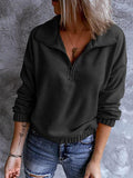 Polar Fleece Stand Collar Zipper Long Sleeves Hoodie Shopvhs.com