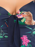 Print Boxer Shorts One-Piece Plus Size Swimsuit Shopvhs.com