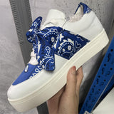 Printed Casual Comfortable Lace-Up Flat Sneakers Shopvhs.com