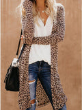 Printed Long Sleeve Mid-Length Cardigan Shopvhs.com