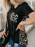 Printed Pocket V-neck Short-sleeved T-shirt Shopvhs.com