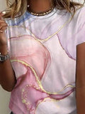 Printed Short Sleeve Crewneck T-Shirt Shopvhs.com