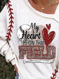 Printed Slanted Shoulder Long Sleeve T-Shirt Shopvhs.com